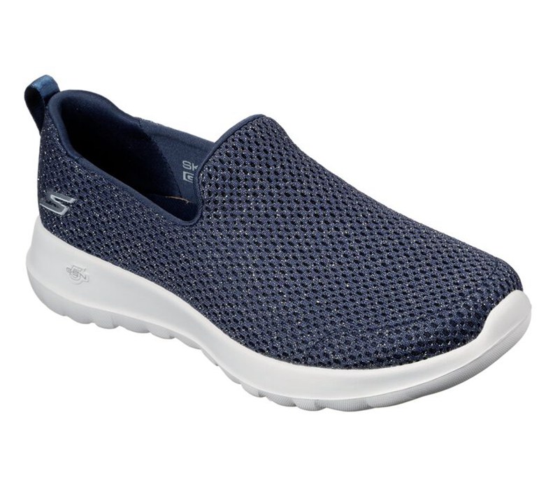 Skechers Gowalk Joy - Highlight - Womens Slip On Shoes Navy/Gold [AU-TL3609]